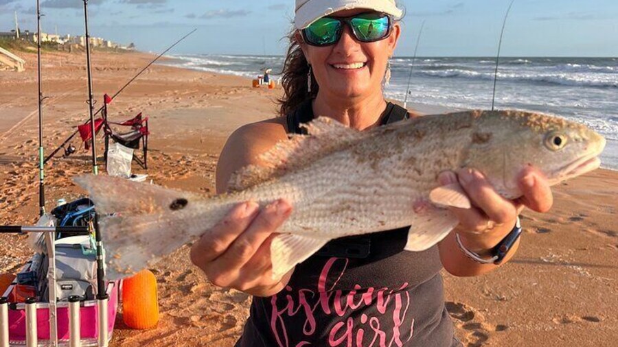 Nice slot redfish from the beach!