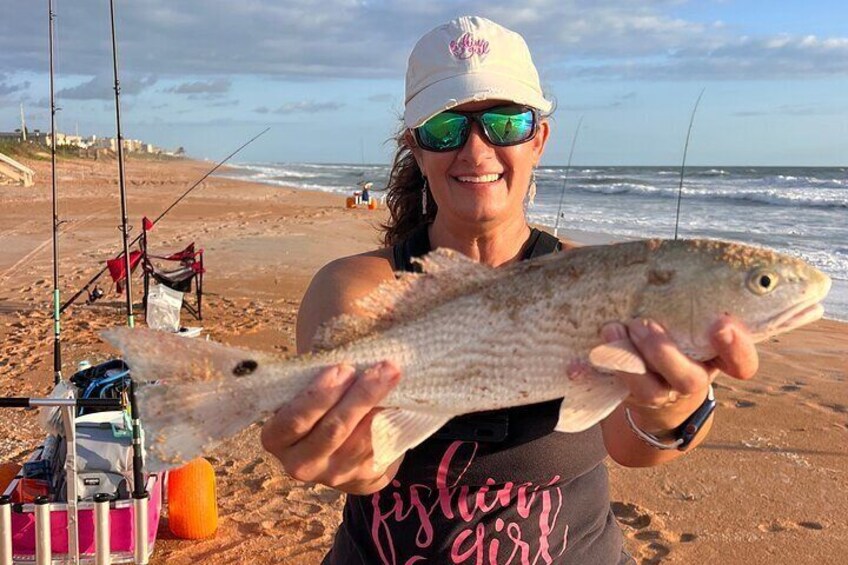  Nice slot redfish from the beach!