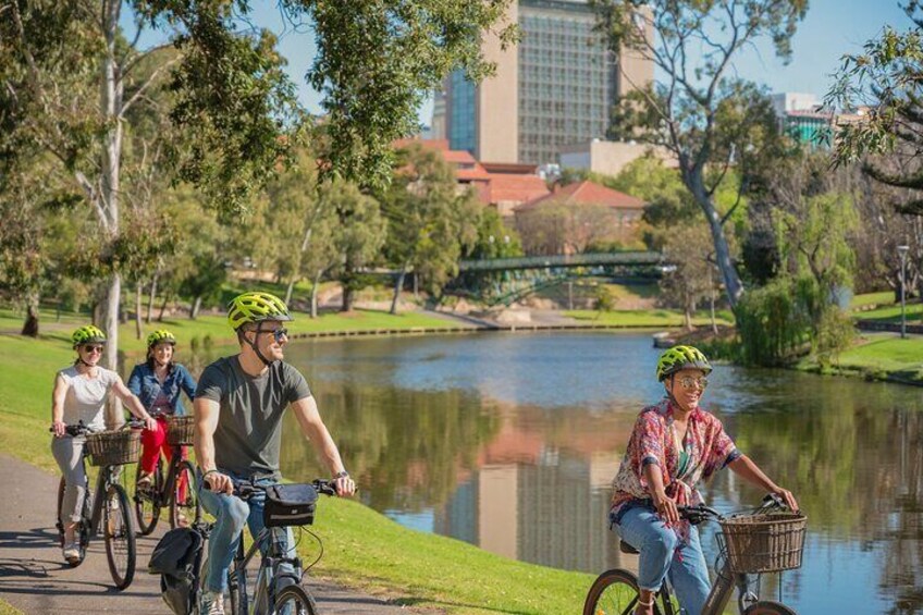 E-Bike along the river Torrens