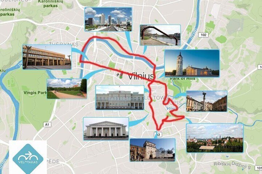 Private City Bike Tour of Vilnius Highlights