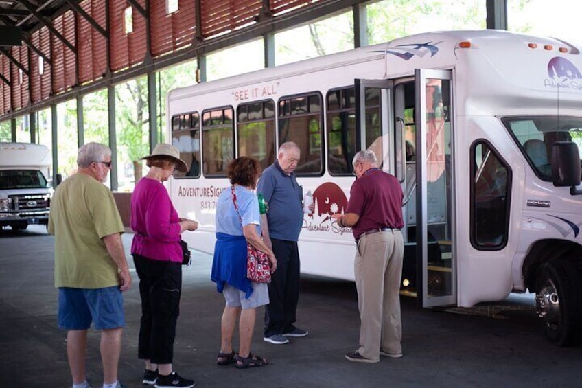 Bus Loading at Visitors Center