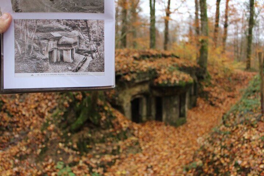 WW1 bunker - then and now