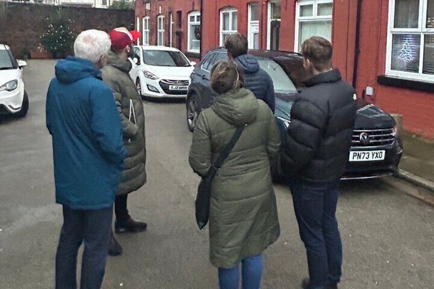 Outside George harrison house 