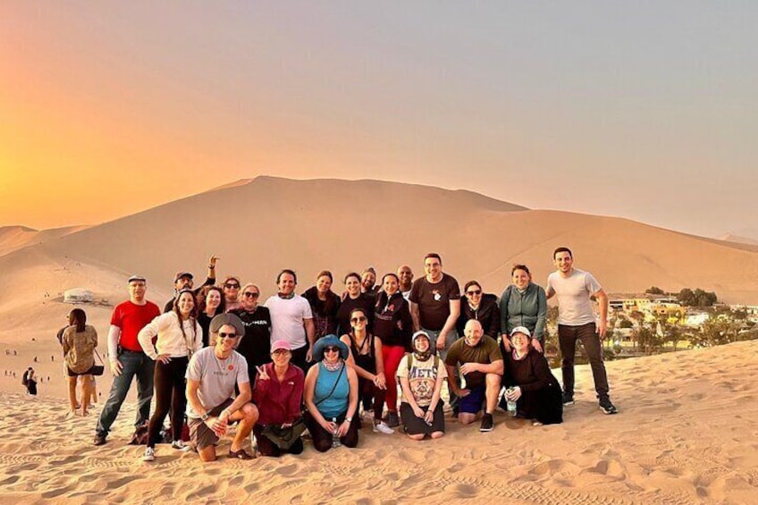 Buggy in Huacachina at sunset