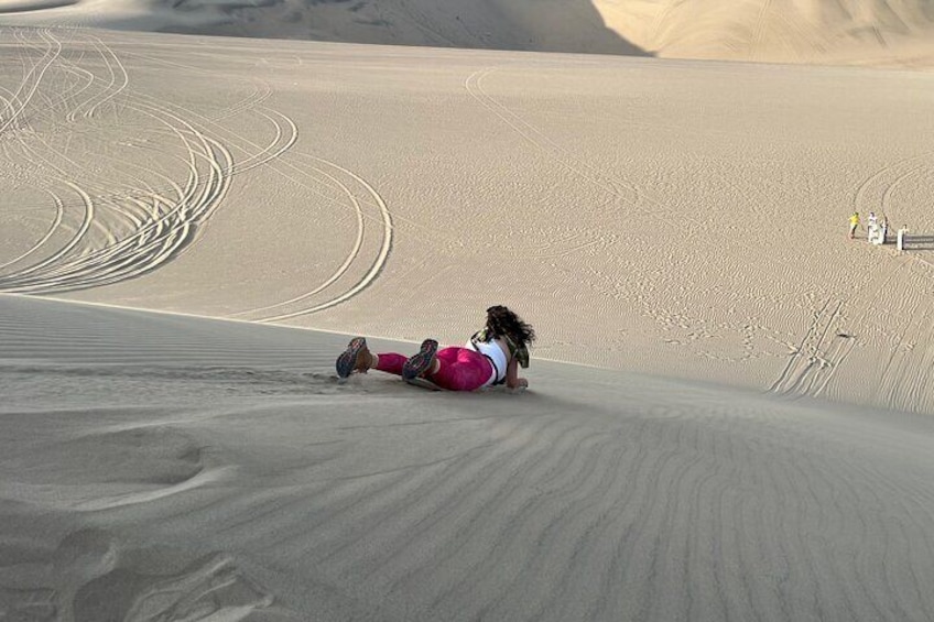 Buggy in Huacachina at sunset