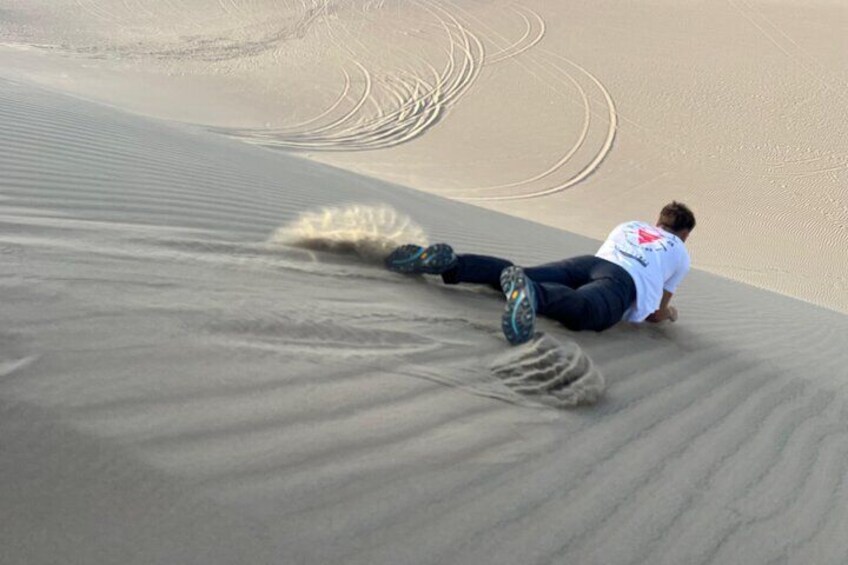 Buggy in Huacachina at sunset