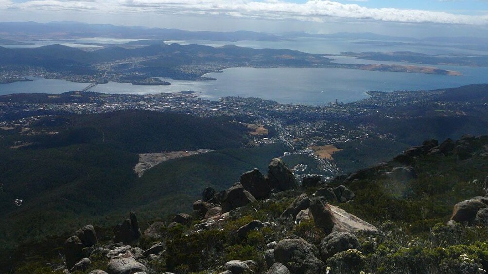 View from Mt Wellington in Australia