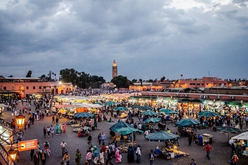 The busy square of Marrakech