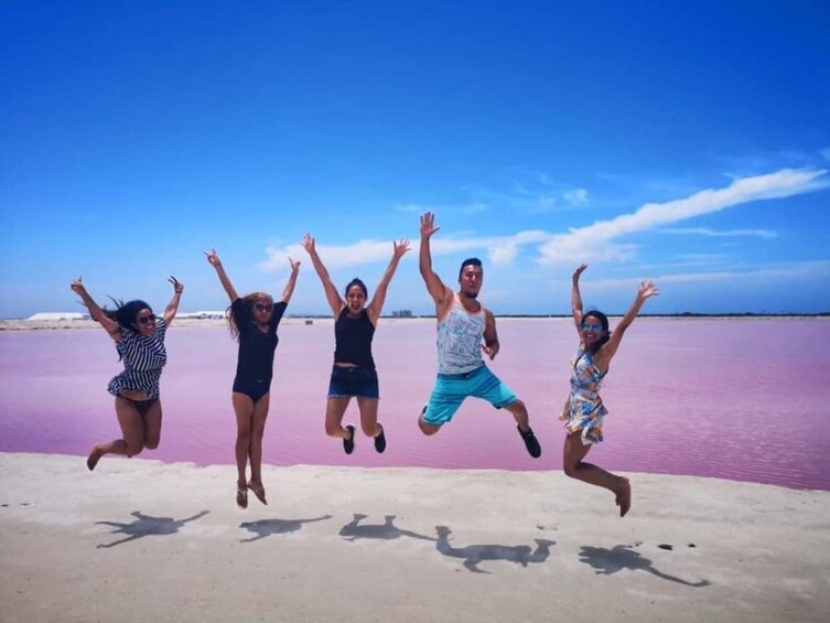 Adventure to Las Coloradas, Rio Lagartos & Cancunito Beach from Merida