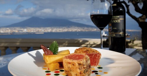 Nápoles: cena romántica en la terraza de la azotea