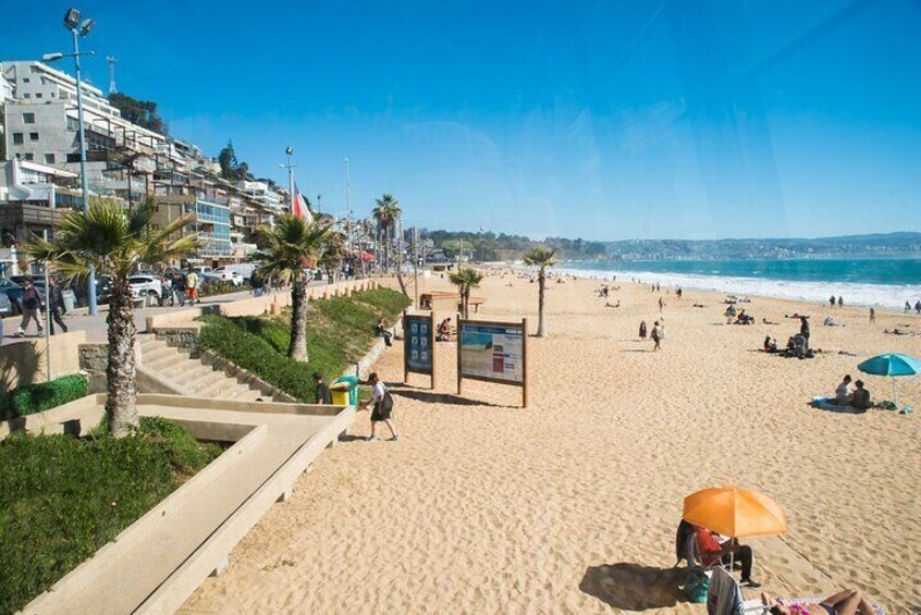 Guided Beach Day at Viña del Mar with Hotel Pick Up from Santiago