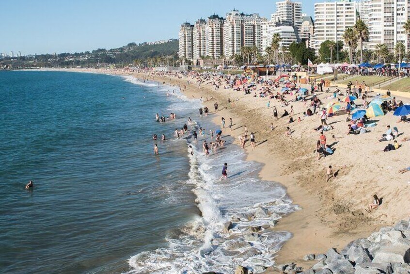 Guided Beach Day at Viña del Mar with Hotel Pick Up from Santiago