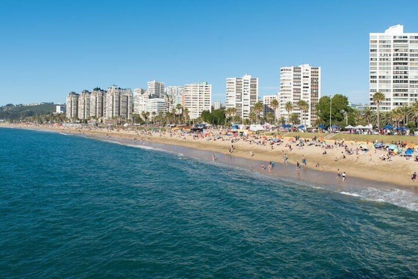 Guided Beach Day at Viña del Mar with Hotel Pick Up from Santiago