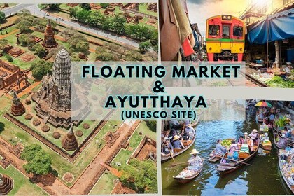 Damnoen Saduak Floating Market & Ayutthaya Tour from Bangkok