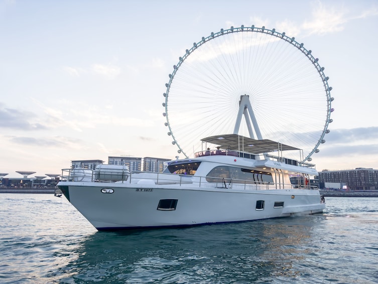 Luxury Afloat: Dubai Marina Yacht Cruise, Gastronomic Delights, w/ Transfer