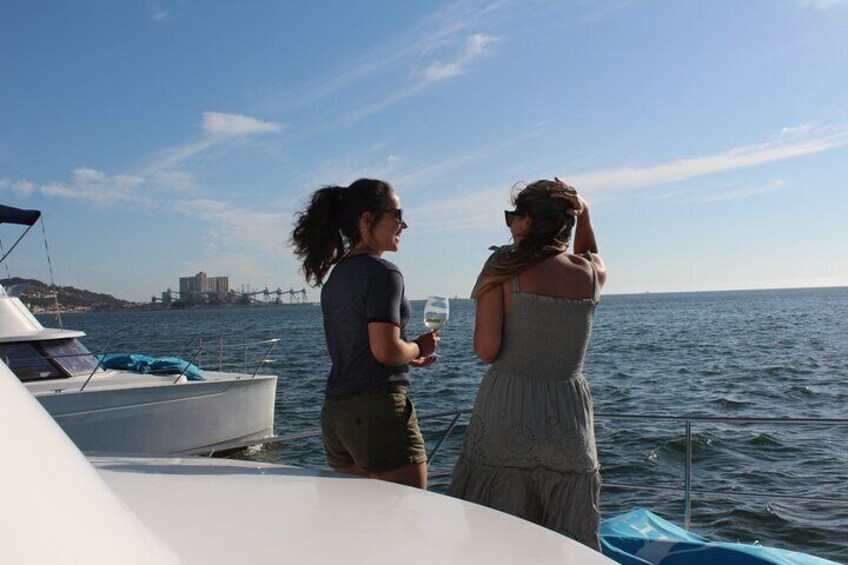 Lisbon Private Luxury Catamaran Tour with Welcome Drink