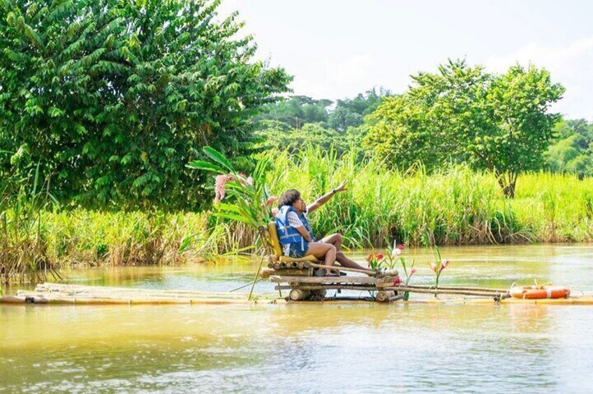 Private Bamboo Rafting with Limestone Massage from Montego Bay