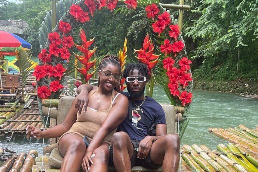 Private Bamboo Rafting with Limestone Massage from Montego Bay