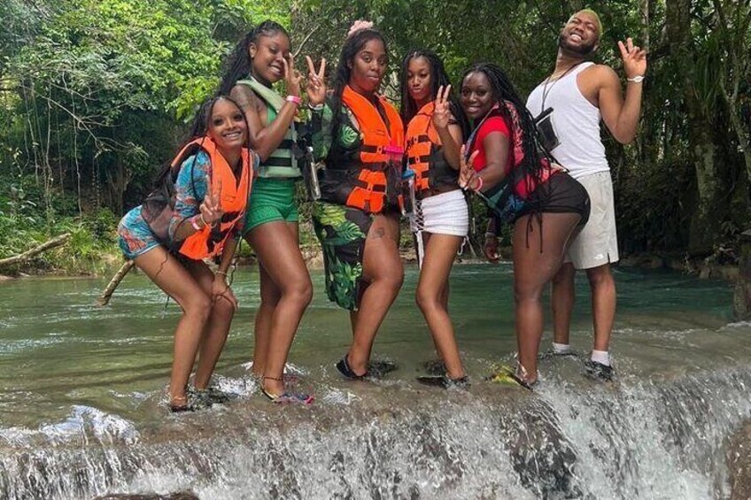 Private Bamboo Rafting with Limestone Massage from Montego Bay