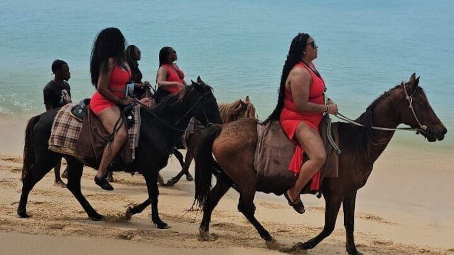 Horseback Riding at Sandy Beach in Antigua