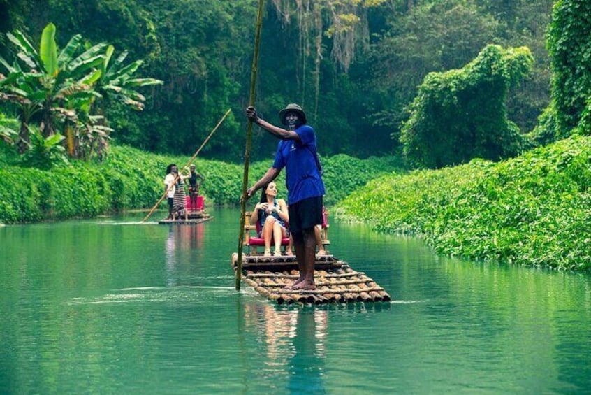 Bamboo Rafting & Shopping Tour at Hip Strip &Margaritaville Mobay