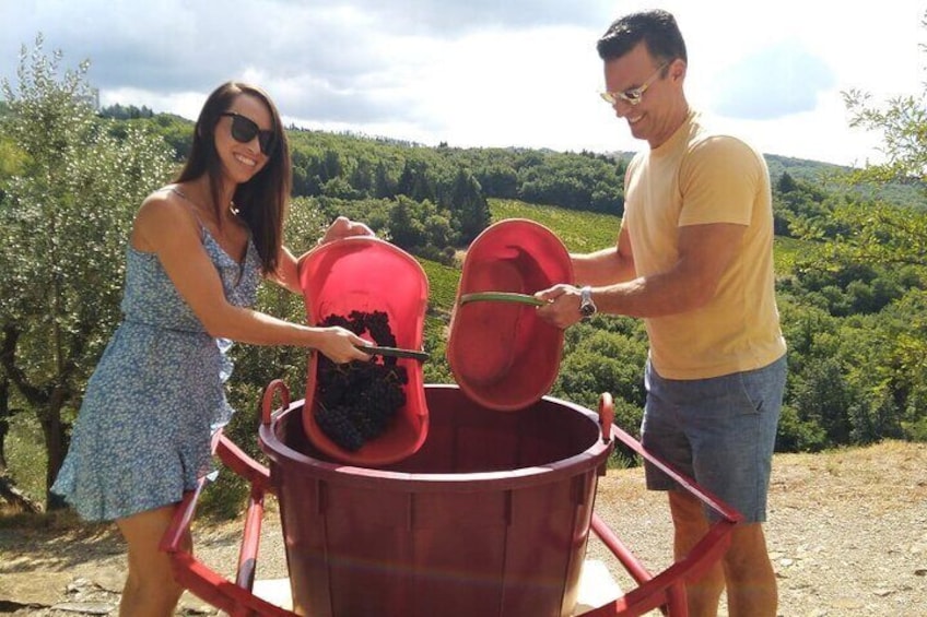 Stomping grape in Tuscany