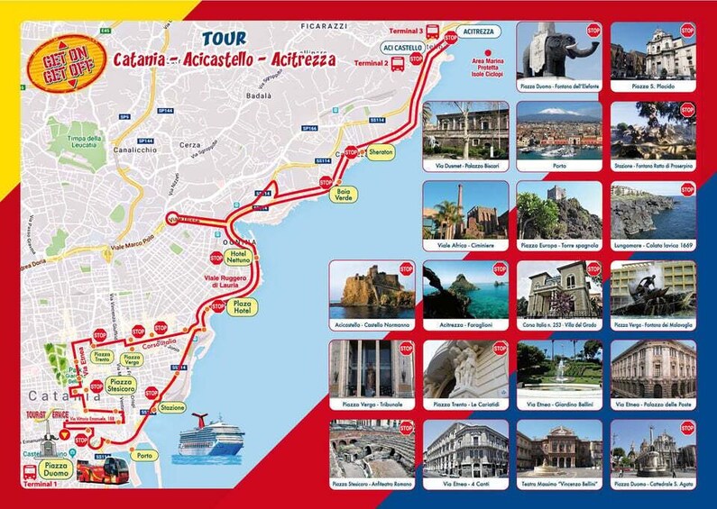 Picture 1 for Activity Catania: Hop-On, Hop-Off Bus to Acicastello and Acitrezza