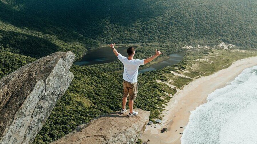 The Surfer Rock at Morro da Coroa