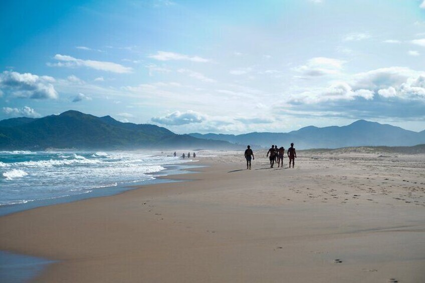 Walking at the beach