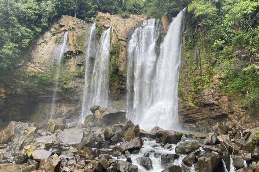 Nauyacas waterfall in the rainy season.