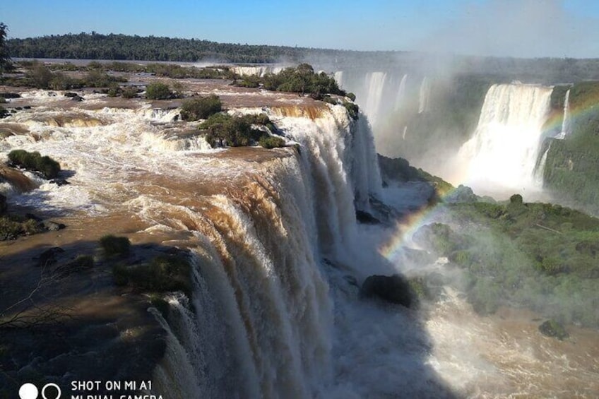 Iguaçu Falls both sides on the same day Brazil and Argentina