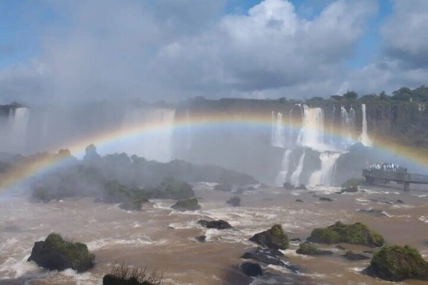 Iguaçu Falls both sides on the same day Brazil and Argentina