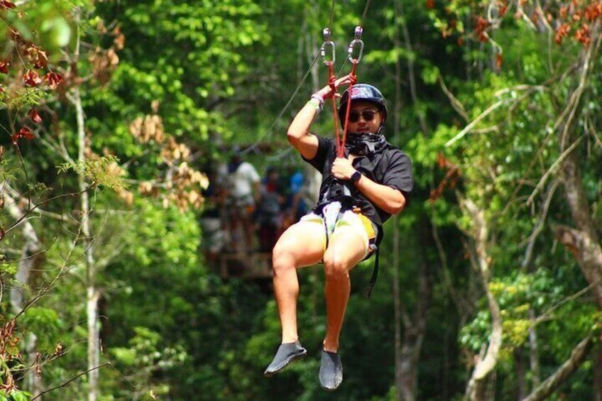 Day Tour with ATV, Zipline and Cenote Adventure from Cancun 