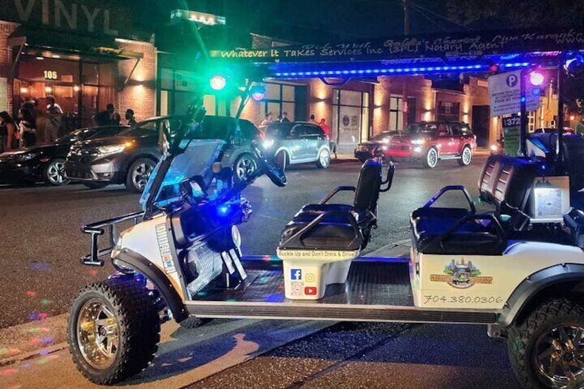 Bar Crawl on a Rollin Disco Ball Golf Cart in Charlotte