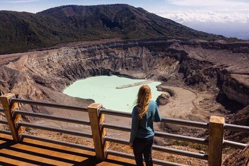 Viewpoint to the Active Crater of the Poás Volcano