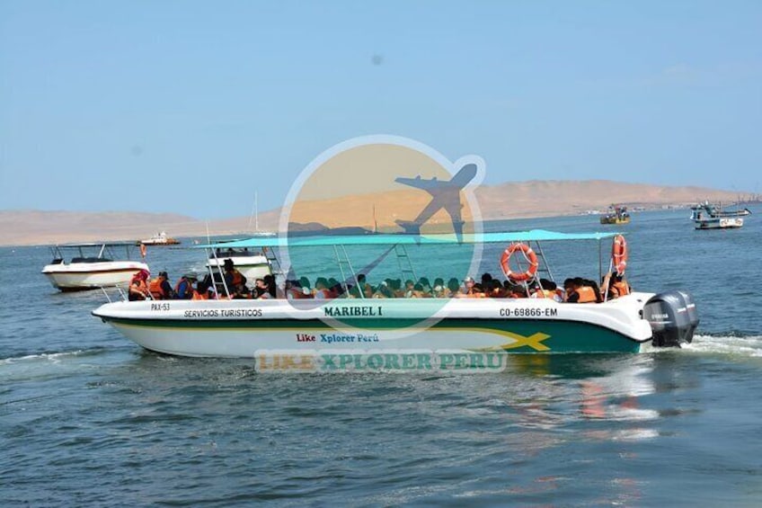 Ballestas Islands Tour Boat with roof