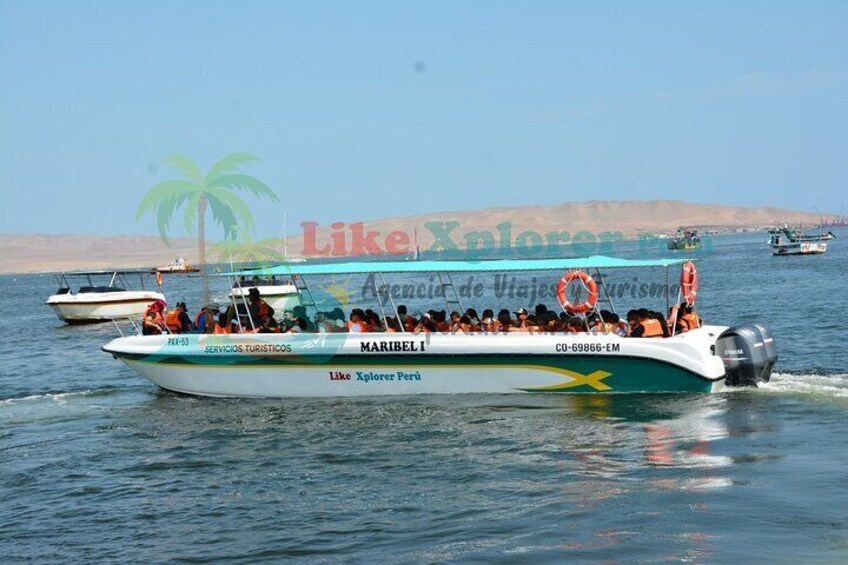 Ballestas Islands Tour Boat with roof