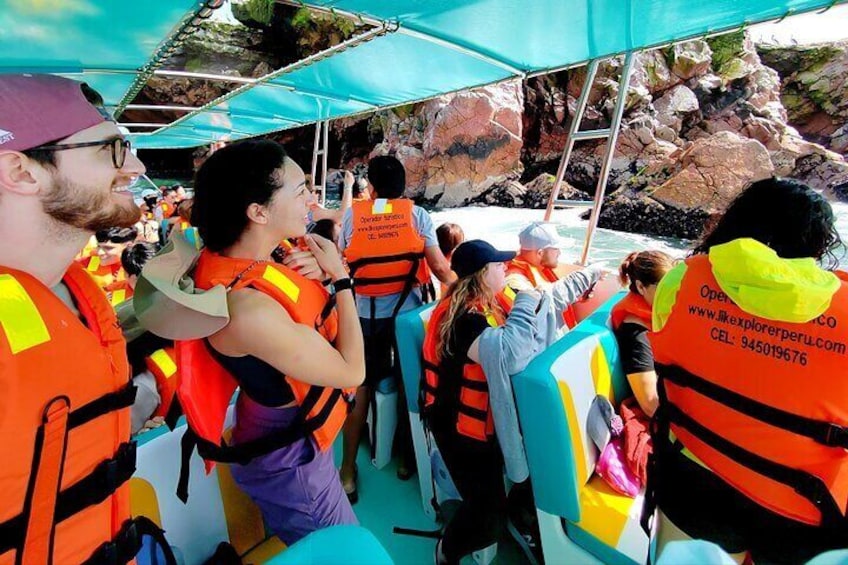 Ballestas Islands Tour Boat with roof