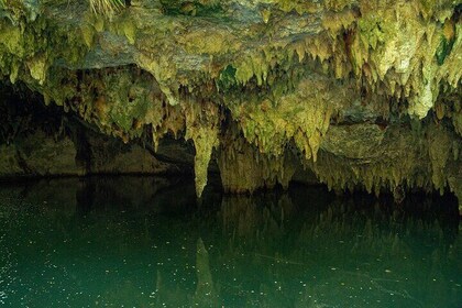 Jade Cavern quad bike Tour in Cozumel with Beach Break with transfer