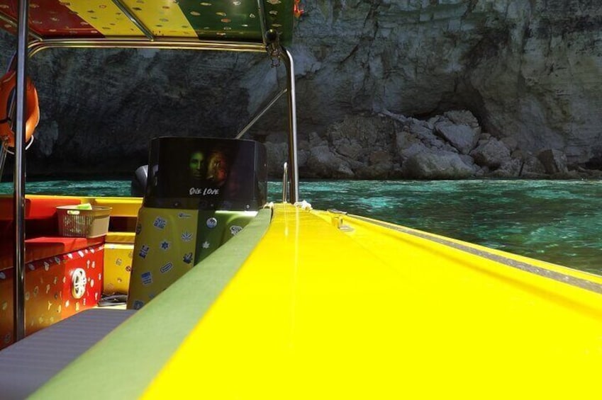 Reggae Style 2hrs Boat Charter. Blue Lagoon, Comino, Malta, Gozo