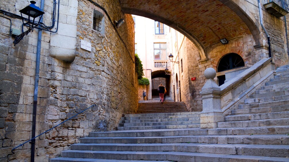 Stone steps and walkway in Girona