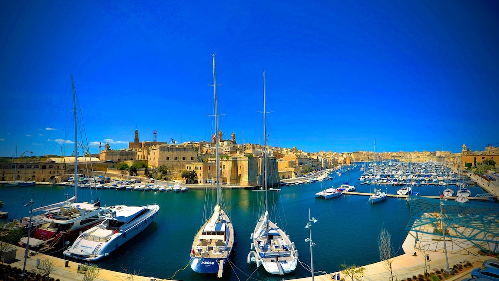 Boats docked in Malta