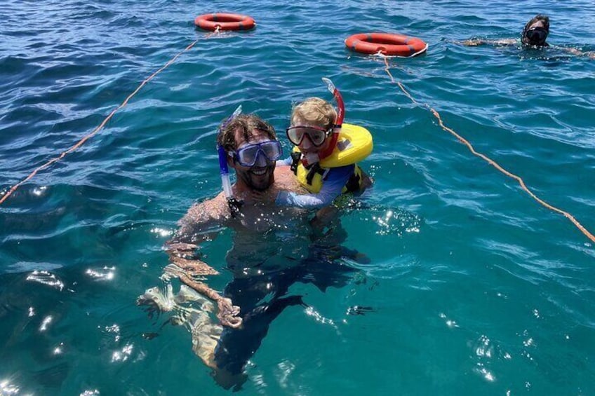 Swimming and Snorkelling in a pristine clear water