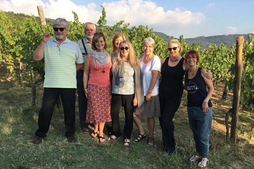 Wine tasting in the hills outside of Arezzo