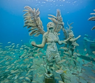 Dykk med en enkelt tank i Underwater Sculpture Park