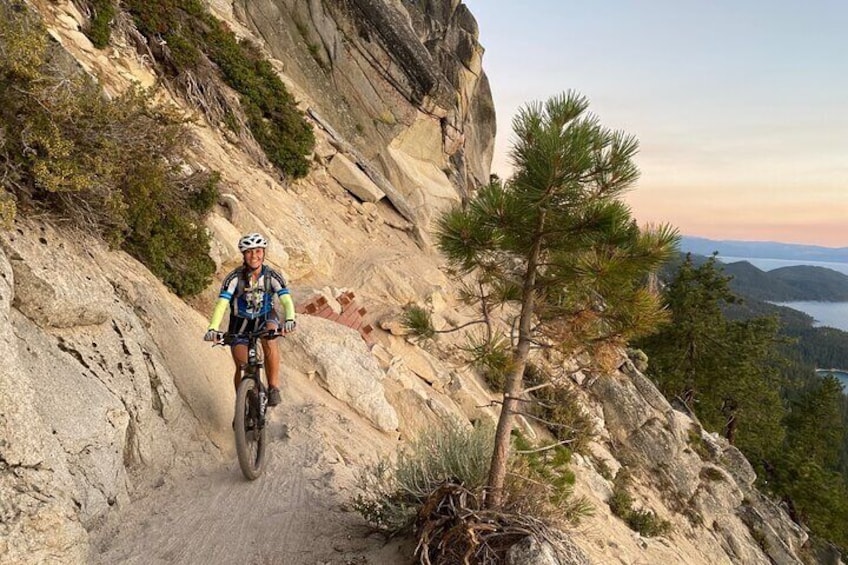 Guided Scenic Bike Experience above Lake Tahoe's East Shore