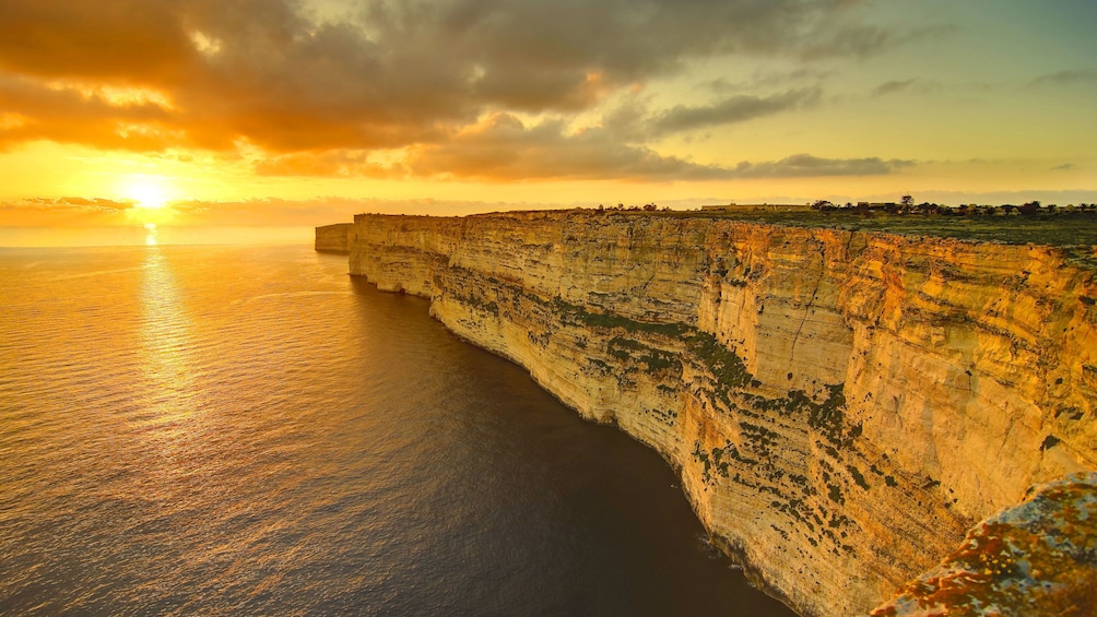 Coast of Malta at sunset