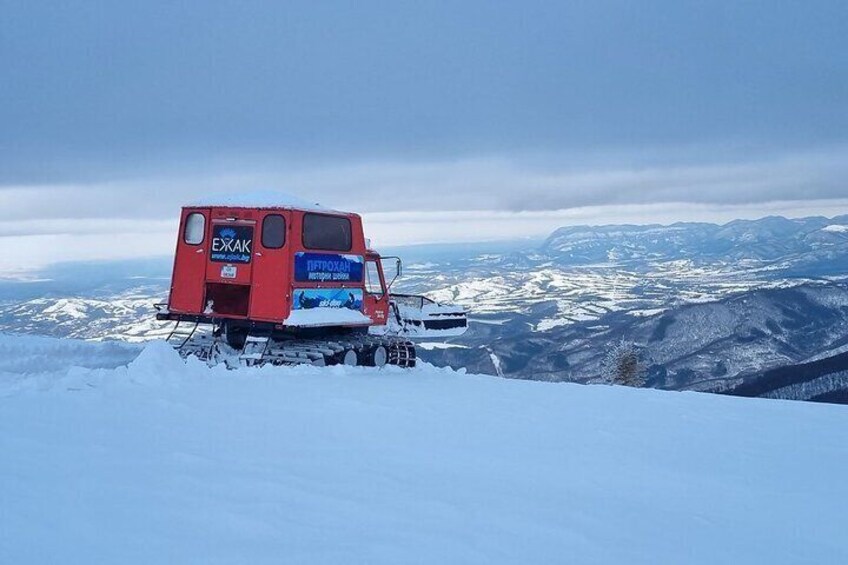 Snowmobile Tours Next to Sofia in Petrohan Pass