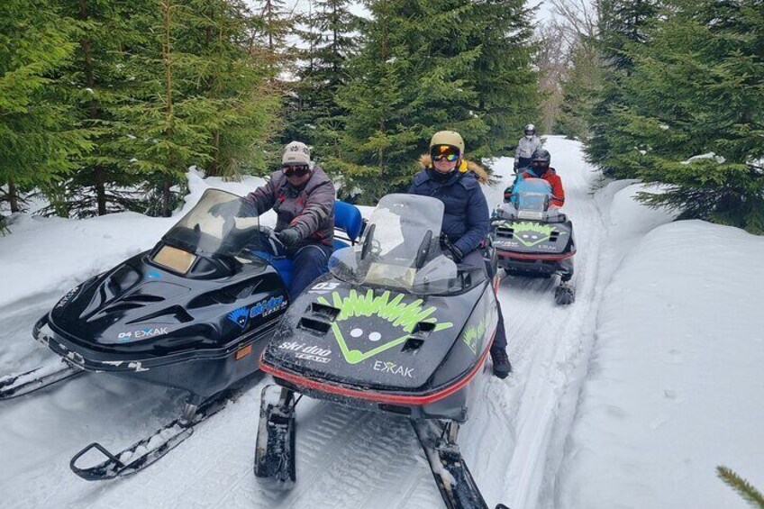 Snowmobile Tours Next to Sofia in Petrohan Pass