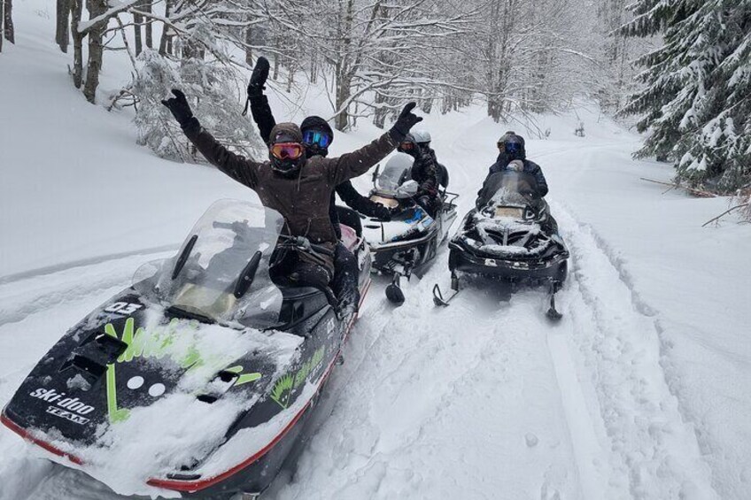 Snowmobile Tours Next to Sofia in Petrohan Pass